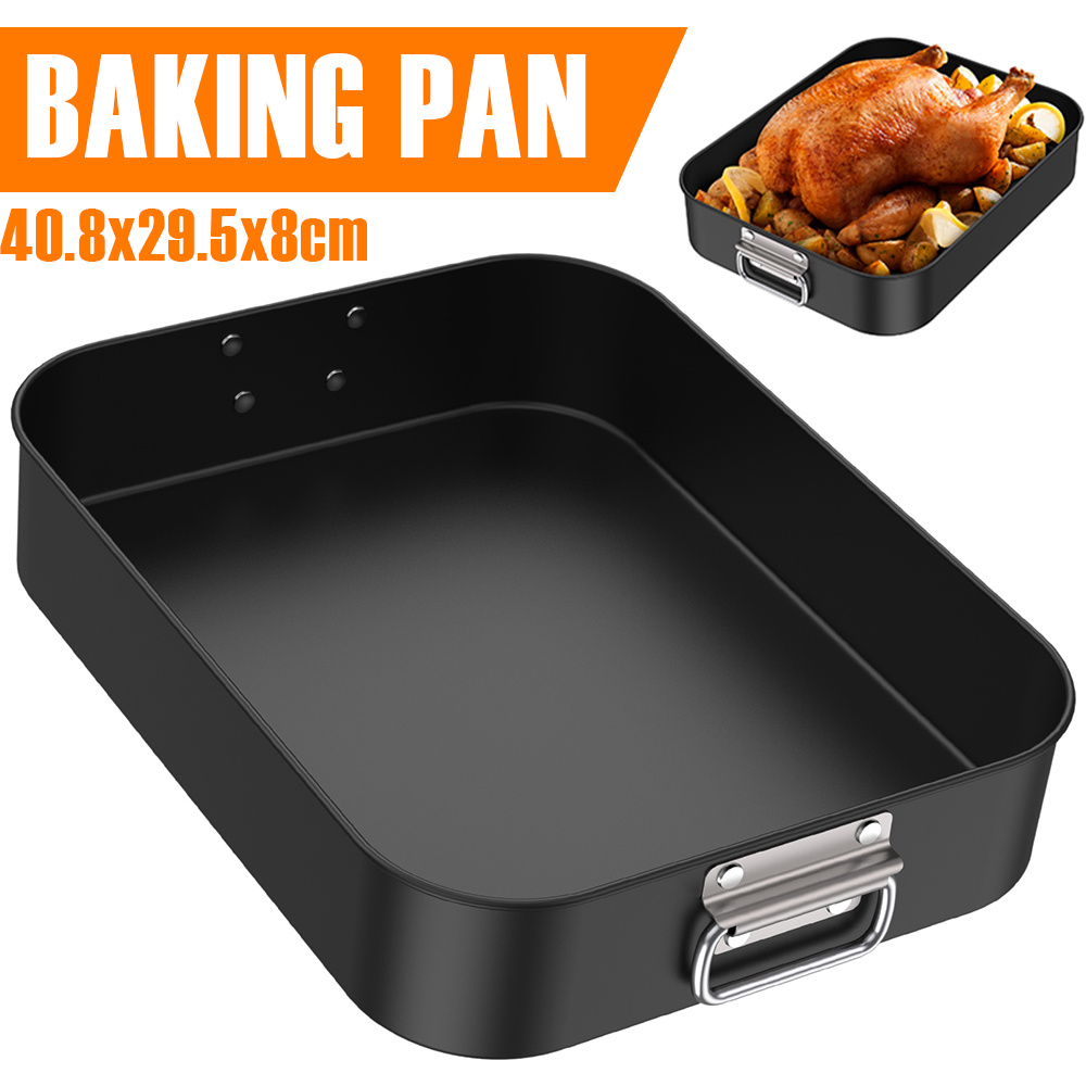 Kitchen Oven Baking Pans - Assadeira profunda retangular de aço carbono,