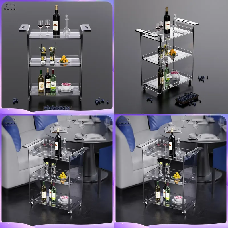 Kitchen Baking Organization - Carrinho de Cozinha Moderno de 3