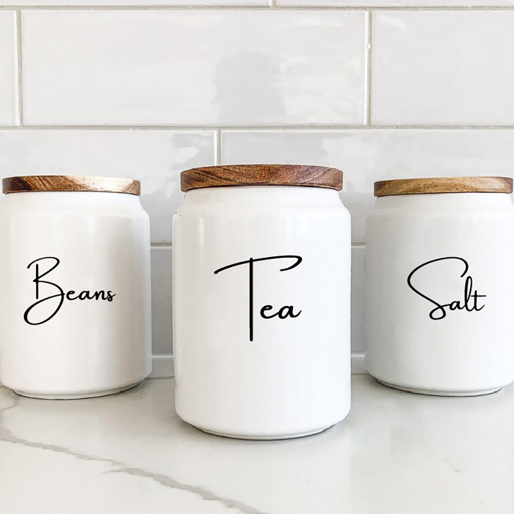 Kitchen Baking Organization - Organização de cozinha vasilha jar etiquetas