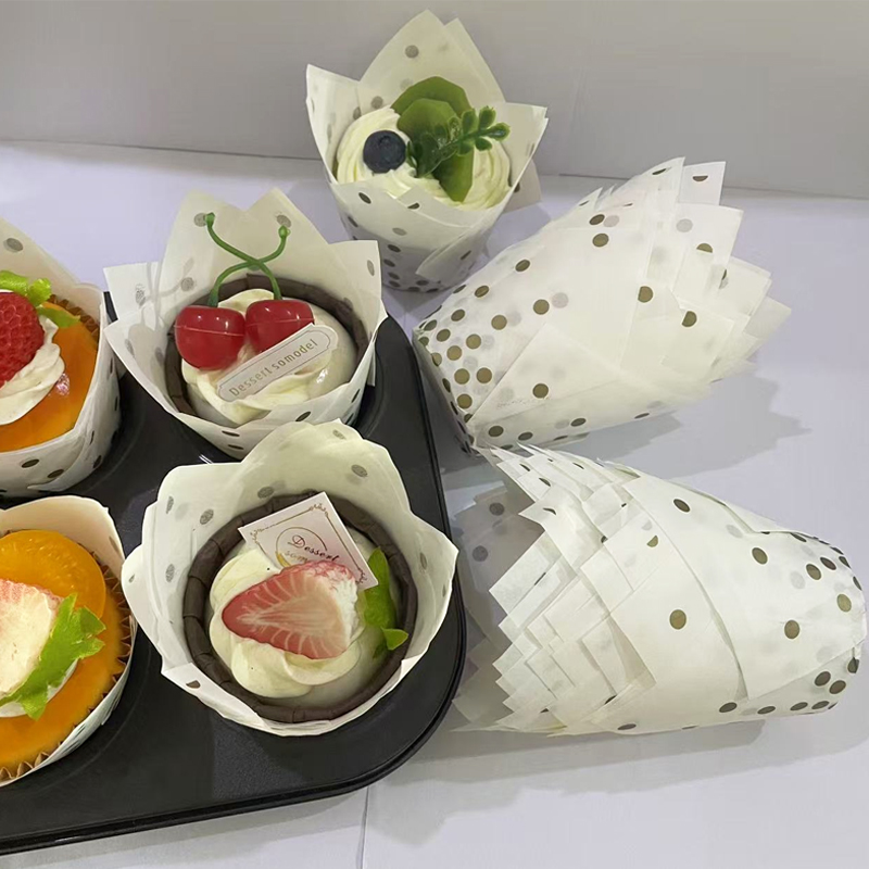 Kitchen Baking Paper - 50/100 Peças Forminhas de Papel Douradas