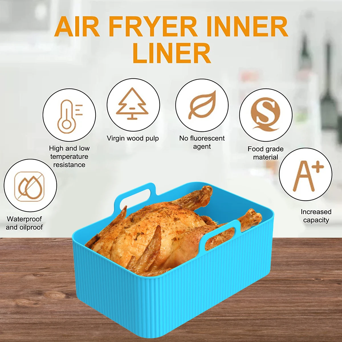 2 pçs forro de silicone da fri - Kitchen Oven Baking Pans avaliação e preço