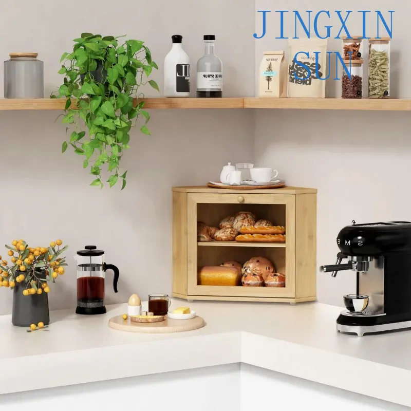 Caixa de pão de canto de bambu - Kitchen Baking Corner avaliação e preço