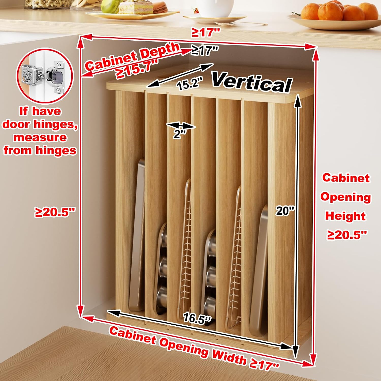 Organizador de Bandejas de Mad - Kitchen Cabinet Baking Organizer avaliação e preço