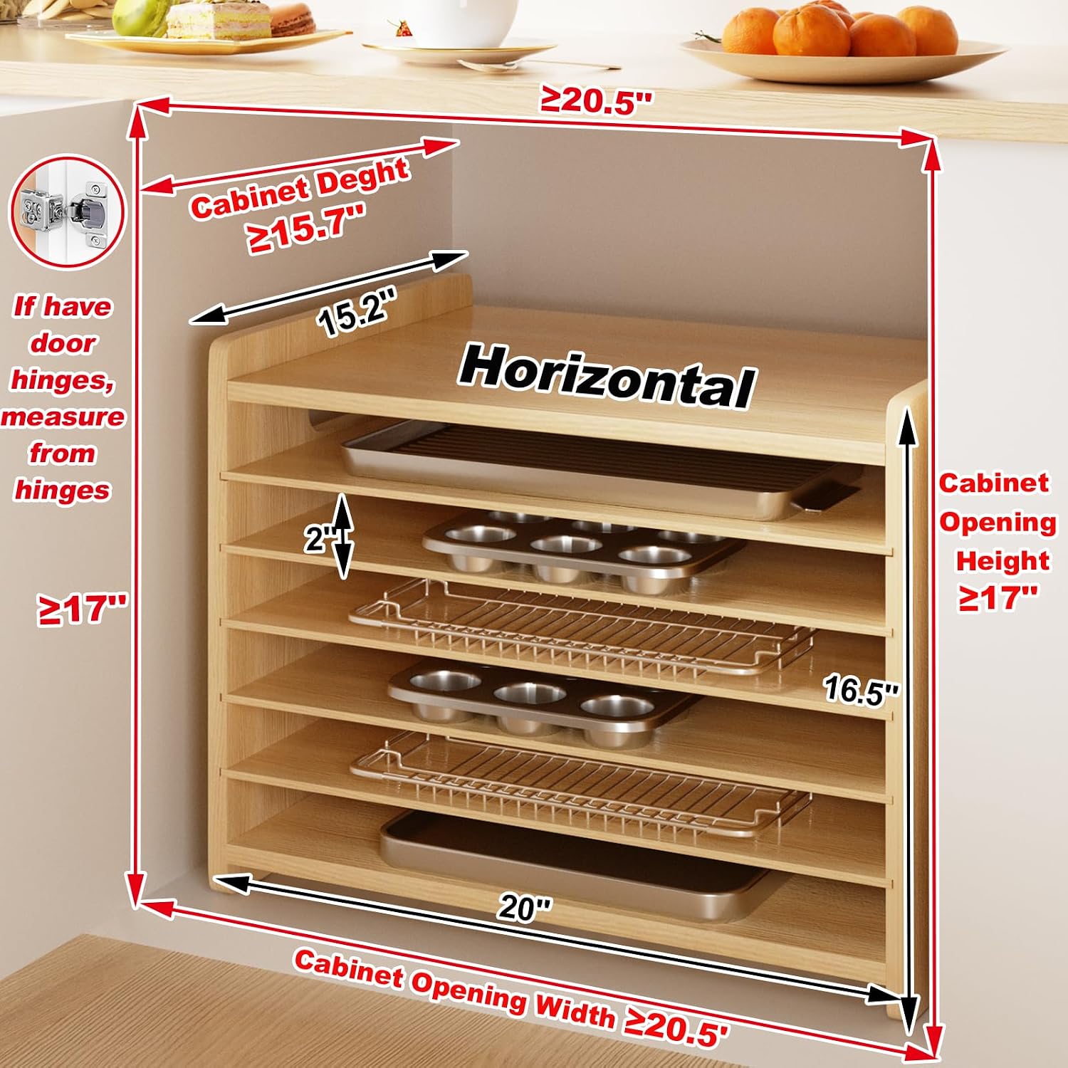 Organizador de Bandejas de Mad - Kitchen Cabinet Baking Organizer avaliação e preço