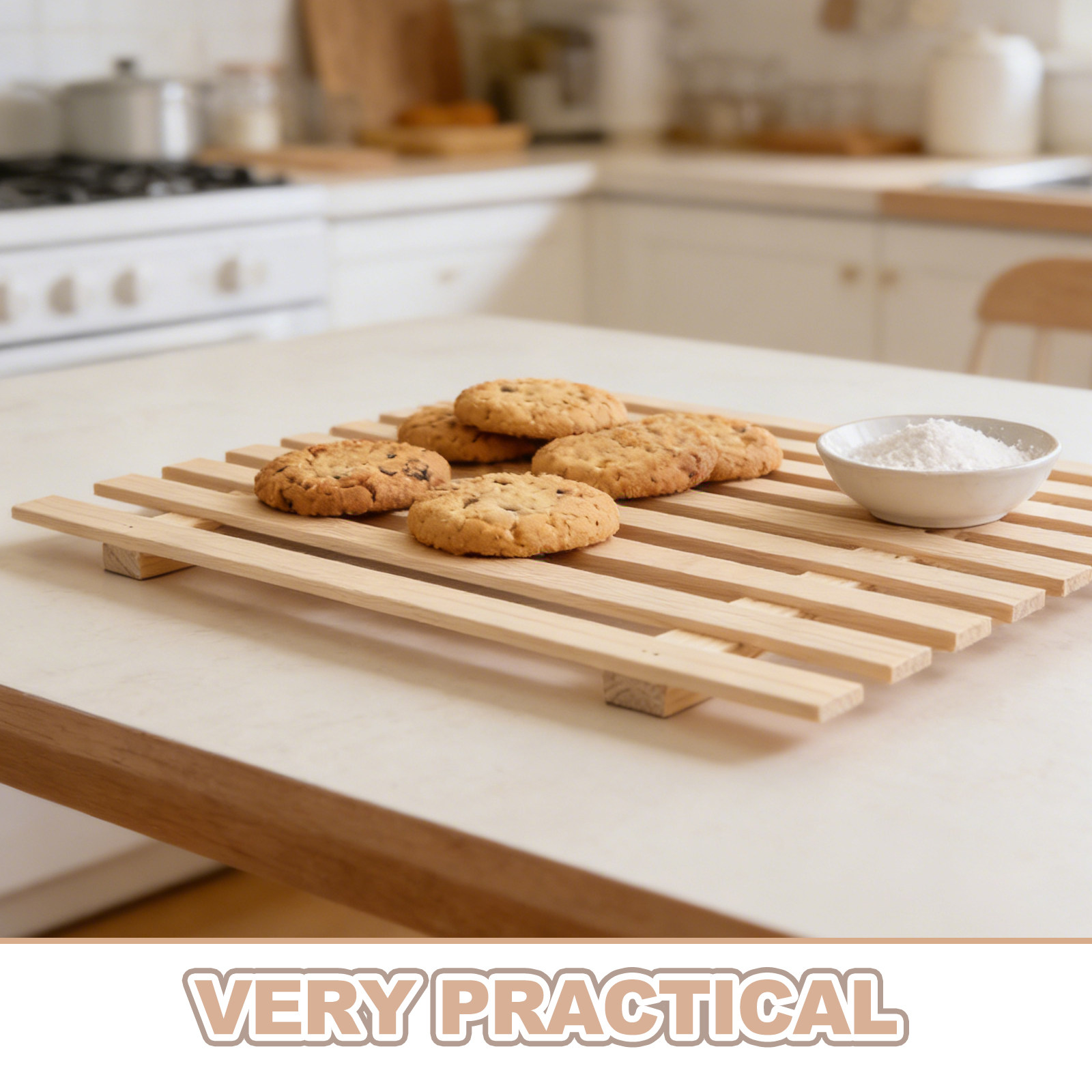 Conjunto de 3 Caixas de Madeir - Kitchen Baking Organization avaliação e preço