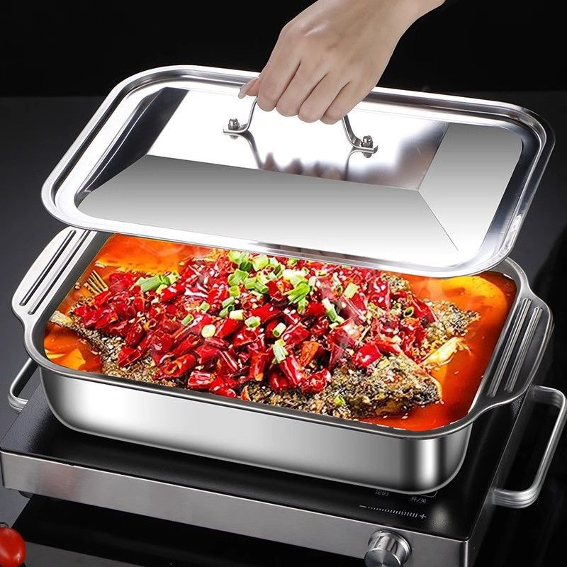 Assadeira Profunda de Aço Inox - Kitchen Oven Baking Pans avaliação e preço