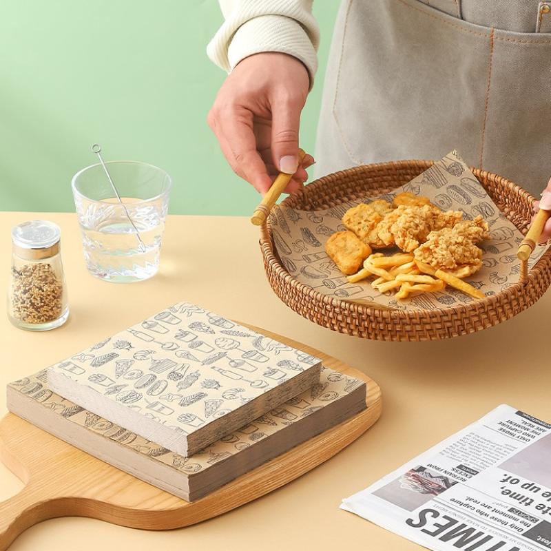 100 pçs à prova de óleo cozime - Kitchen Baking Paper avaliação e preço