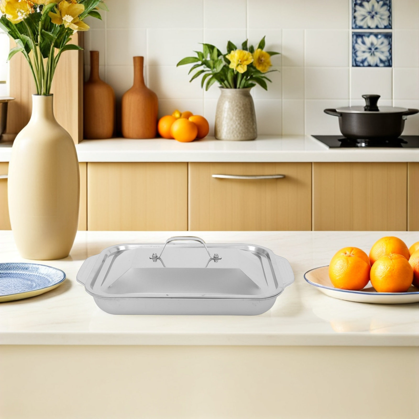 Assadeira Retangular de Aço In - Kitchen Oven Baking Pans avaliação e preço