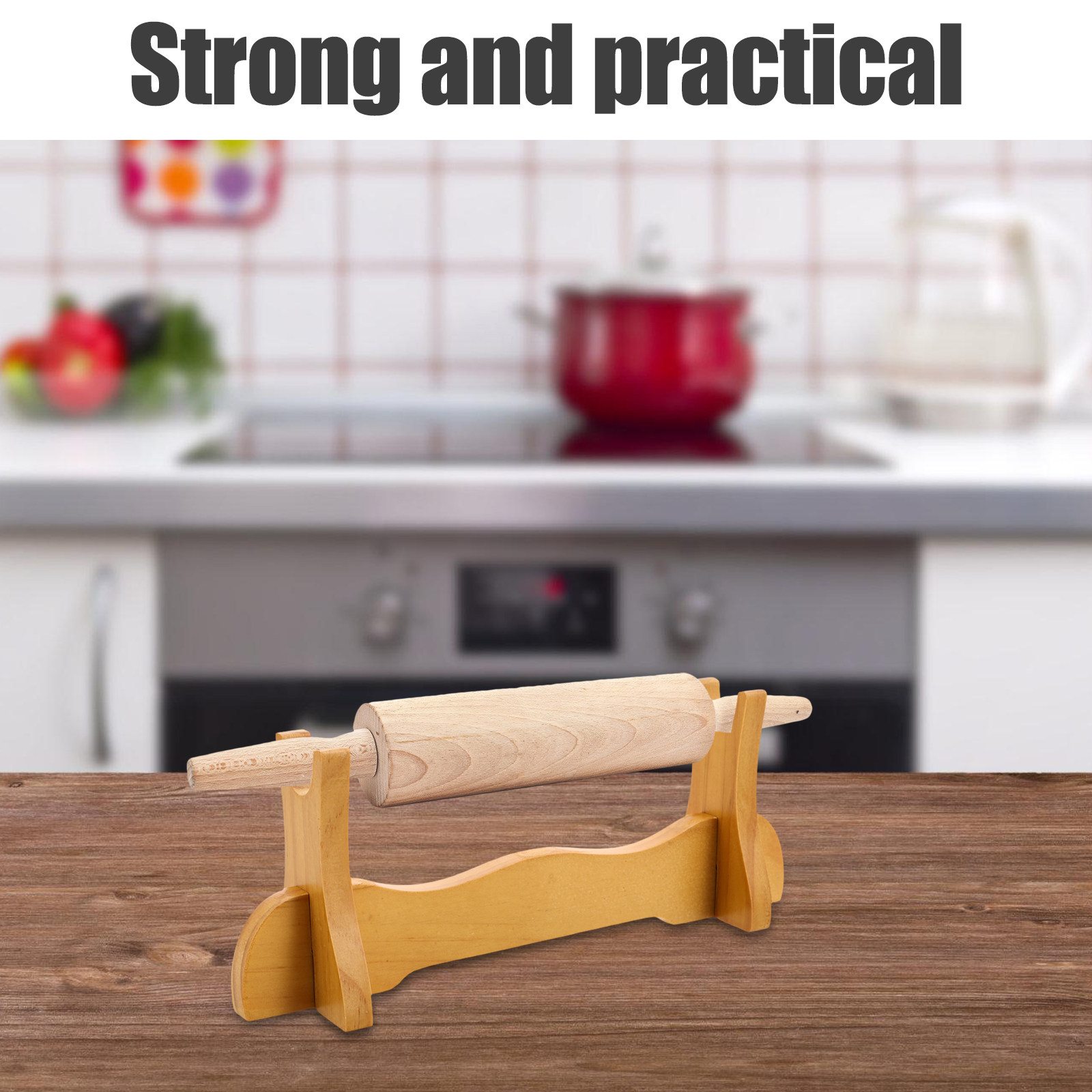 Suporte de Madeira para Rolo d - Kitchen Baking Organization avaliação e preço