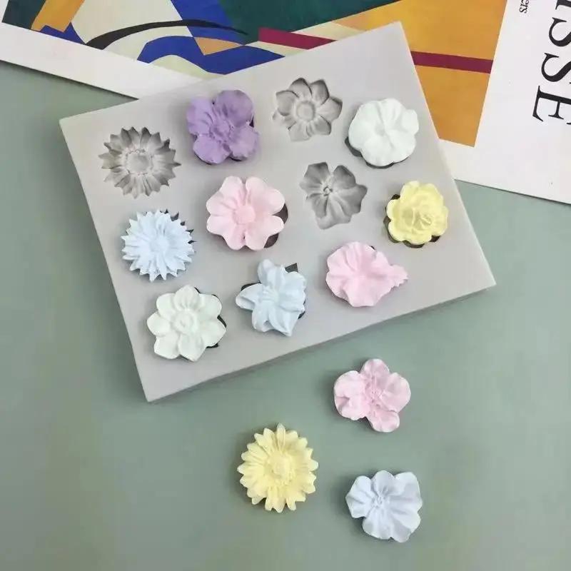 Mini pequena flor molde de sil - Kitchen Baking Decor avaliação e preço
