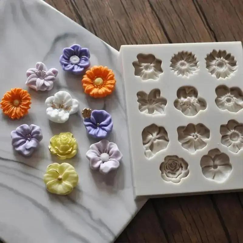 Mini pequena flor molde de sil - Kitchen Baking Decor avaliação e preço