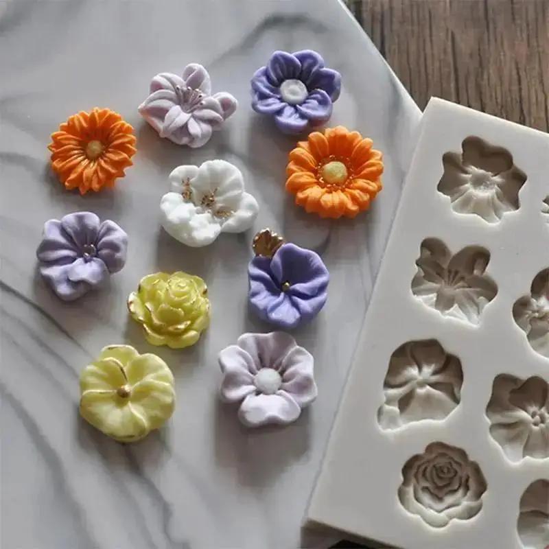 Mini pequena flor molde de sil - Kitchen Baking Decor avaliação e preço